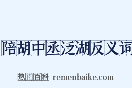 陪胡中丞泛湖反义词是什么意思的图片